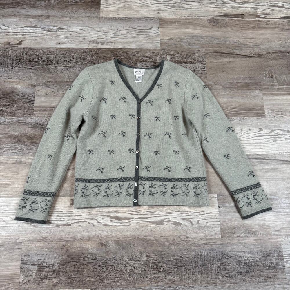 Vintage 90s Deane & White Sage Wool Rabbit Hair Cardigan Sweater Australia Large